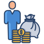 man with a Bag of cash icon