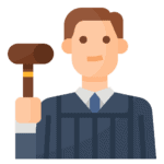 A Judge Holding A Gavel Icon