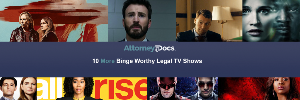 A Collage featuring Legal TV Shows- Top 10