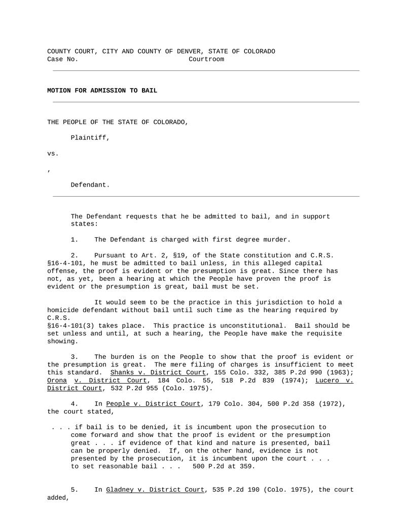 motion for bill of particulars sample