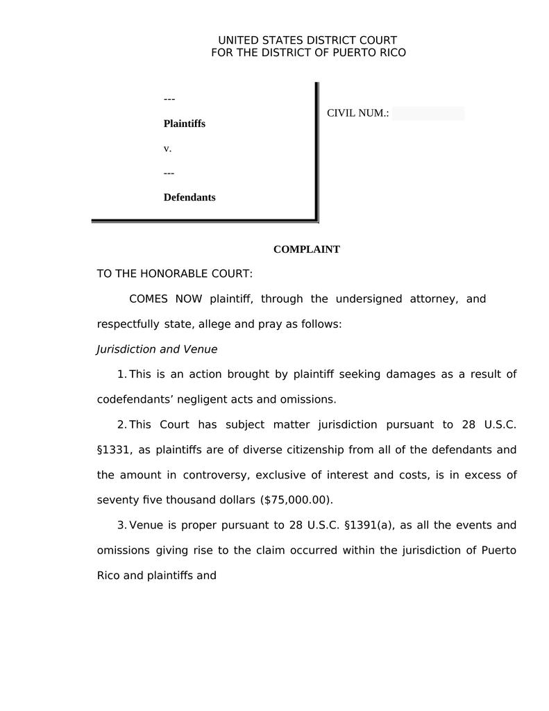 Complaint For Medical Malpractice For Dentist - Attorney Docs