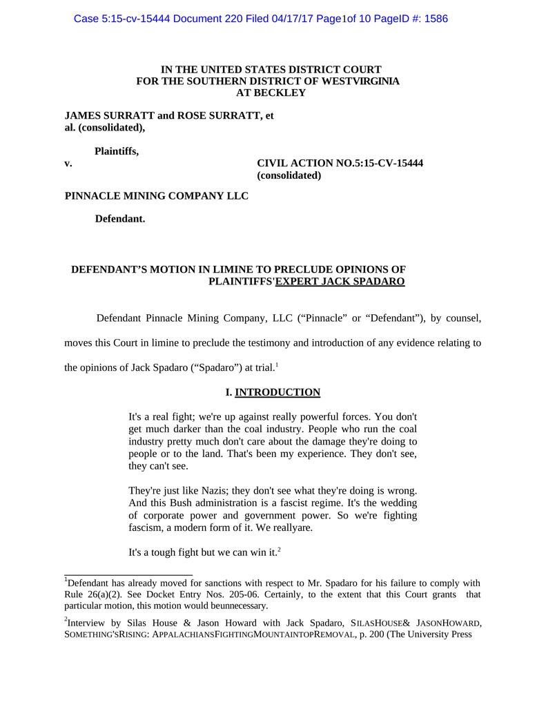 sample motion in limine to exclude testimony sample motion in limine to exclude testimony