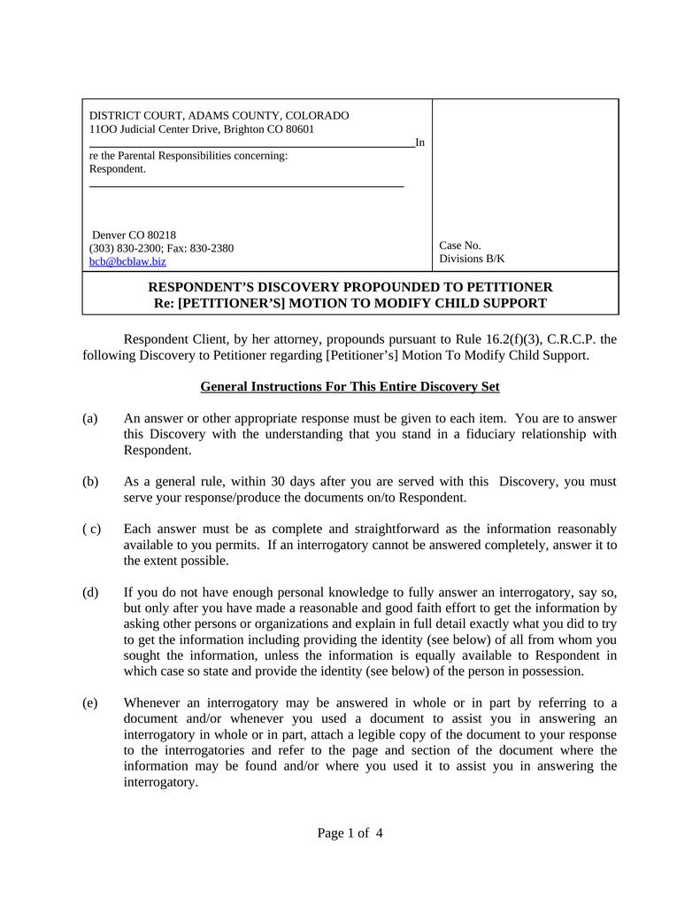 Motion to modify child support attorney docs f6d