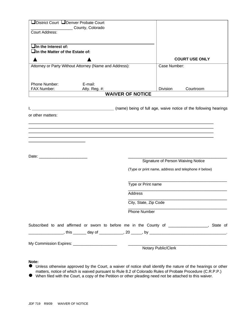 waiver of notice - Attorney Docs