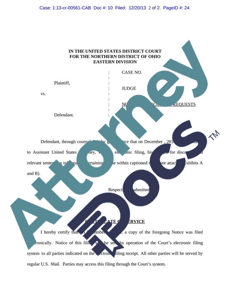 NOTICE OF DISCOVERY REQUESTS Attorney Docs The Legal Document