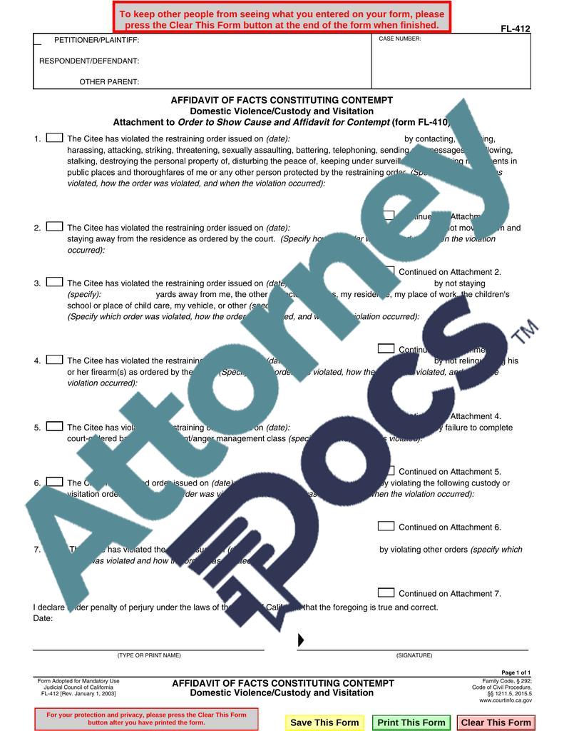 affidavit-of-facts-constituting-contempt-domestic-violence-custody-and