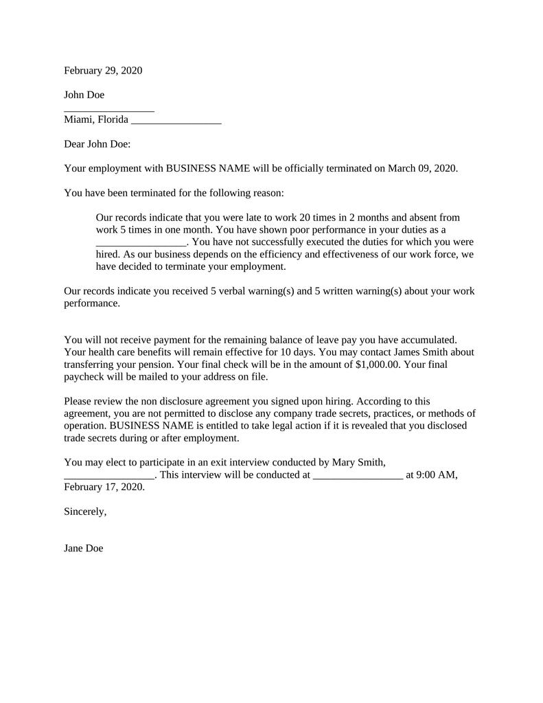 Termination Letter - Attorney Docs